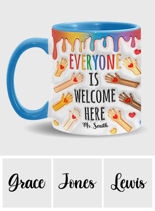 Bienvenue à tous ! - Mug personnalisé pour enseignants