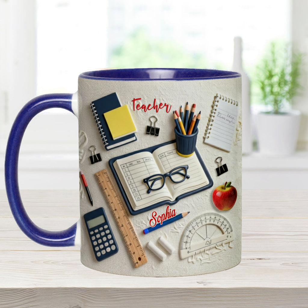 Lehrerleben – Personalisierte Tasse mit Lehrermotiv