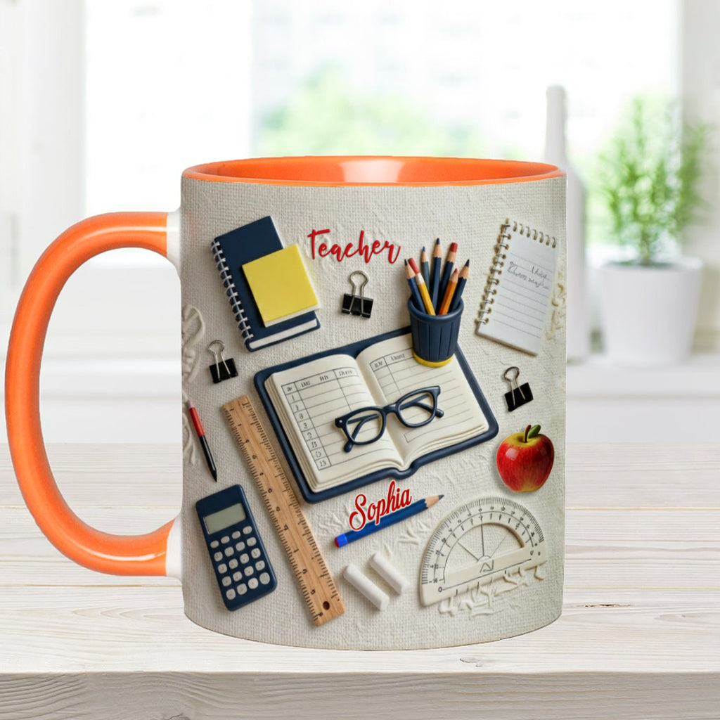 Lehrerleben – Personalisierte Tasse mit Lehrermotiv