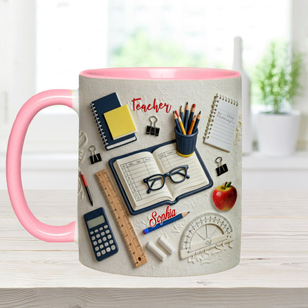 Lehrerleben – Personalisierte Tasse mit Lehrermotiv