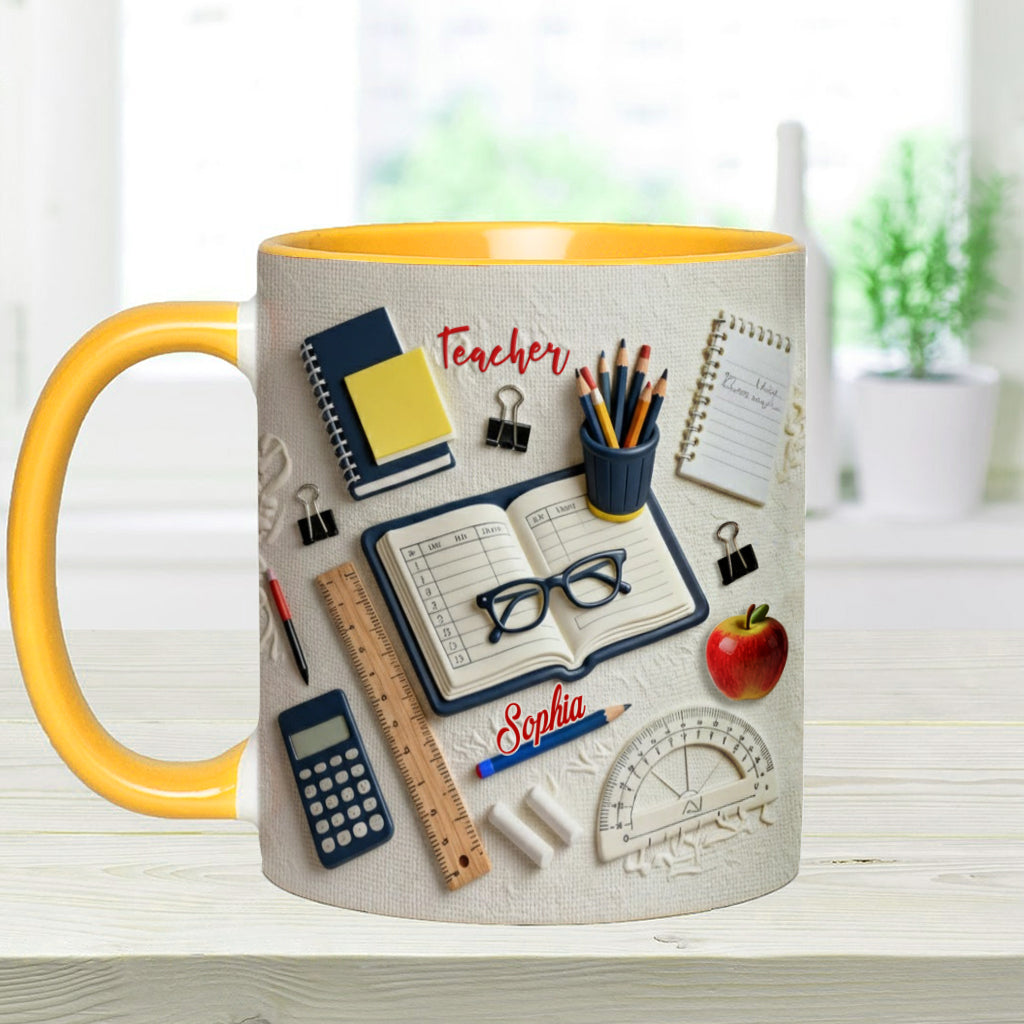 Lehrerleben – Personalisierte Tasse mit Lehrermotiv
