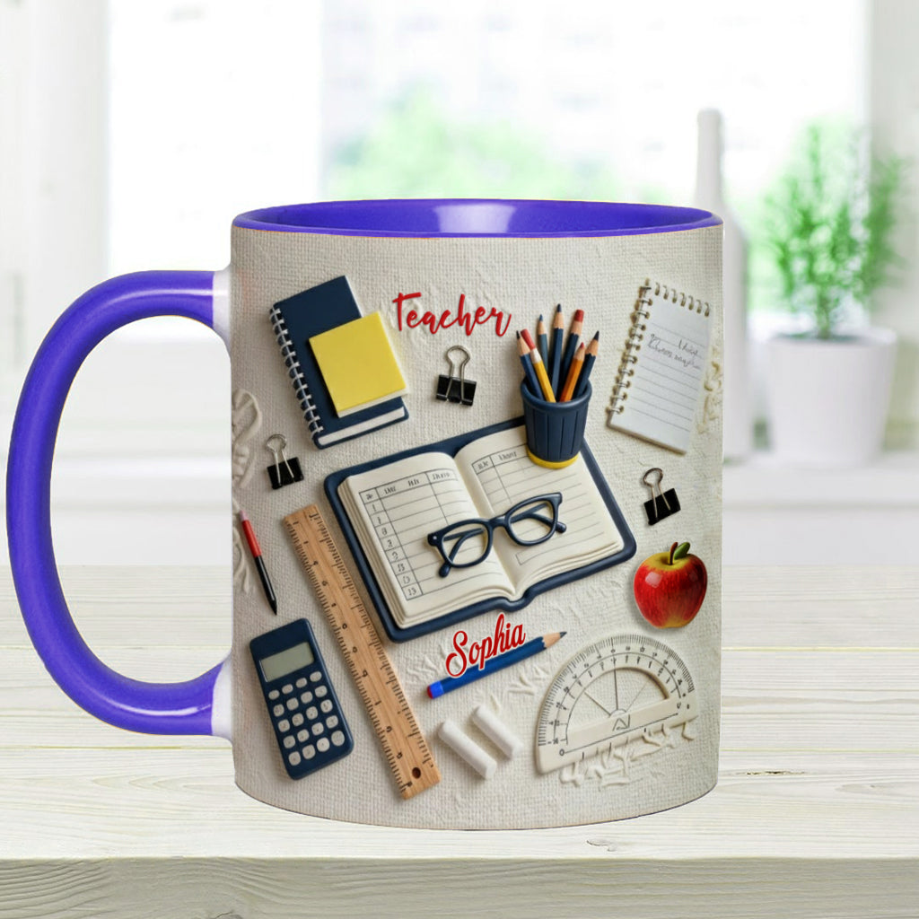 Lehrerleben – Personalisierte Tasse mit Lehrermotiv