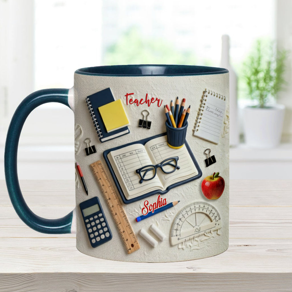 Lehrerleben – Personalisierte Tasse mit Lehrermotiv