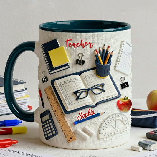 Vie d'enseignant - Mug personnalisé « L'accent de l'enseignant »