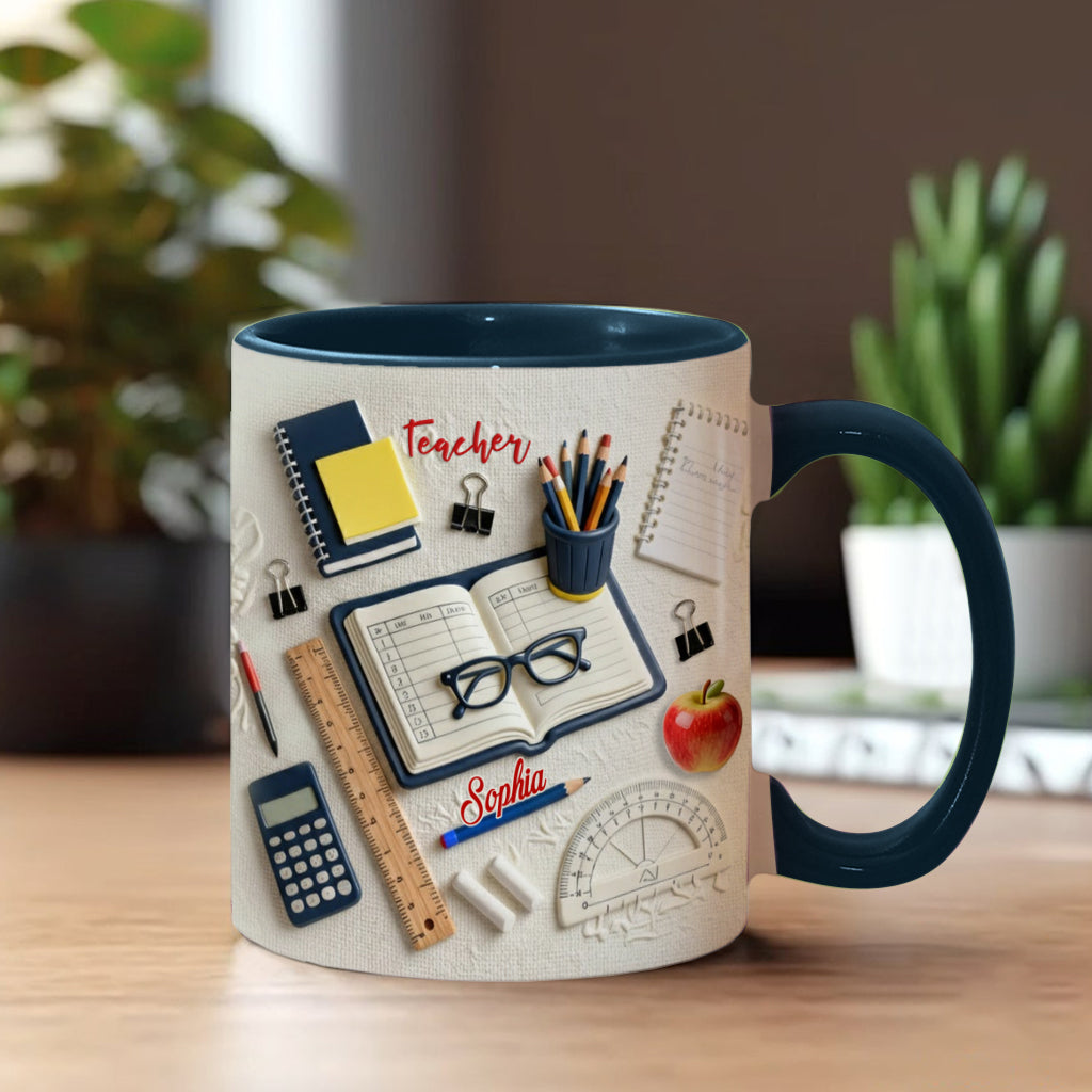 Lehrerleben – Personalisierte Tasse mit Lehrermotiv