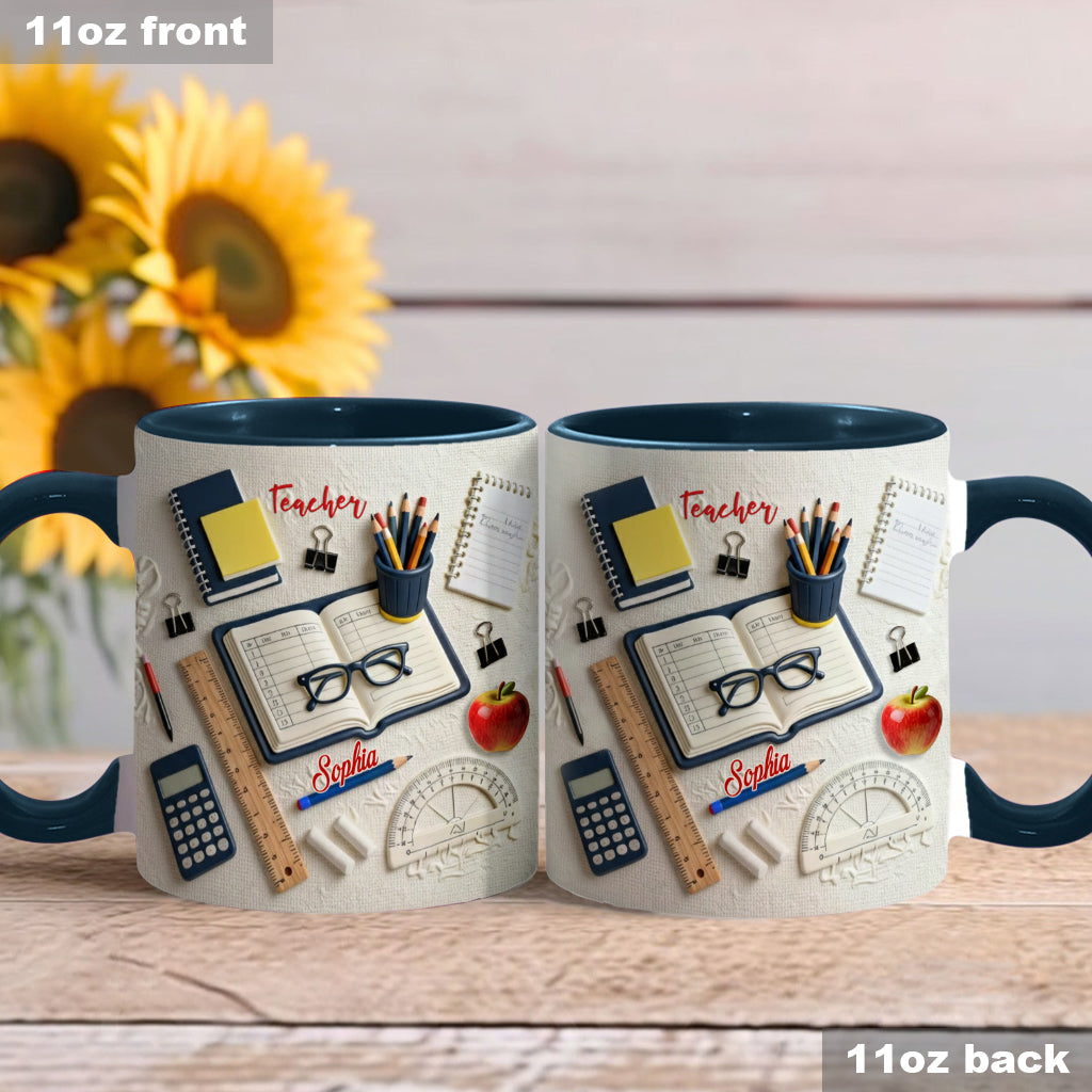 Lehrerleben – Personalisierte Tasse mit Lehrermotiv