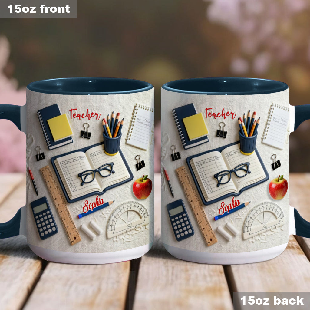 Lehrerleben – Personalisierte Tasse mit Lehrermotiv