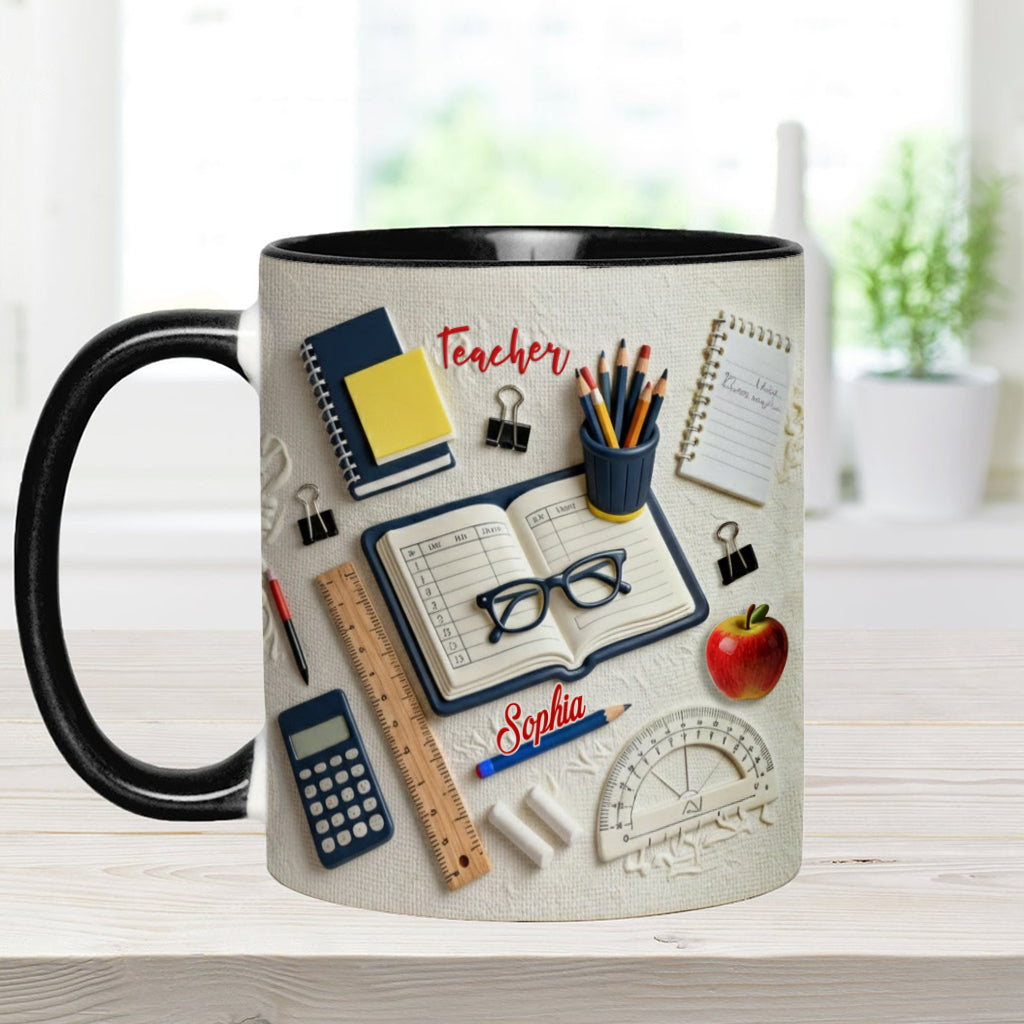 Lehrerleben – Personalisierte Tasse mit Lehrermotiv