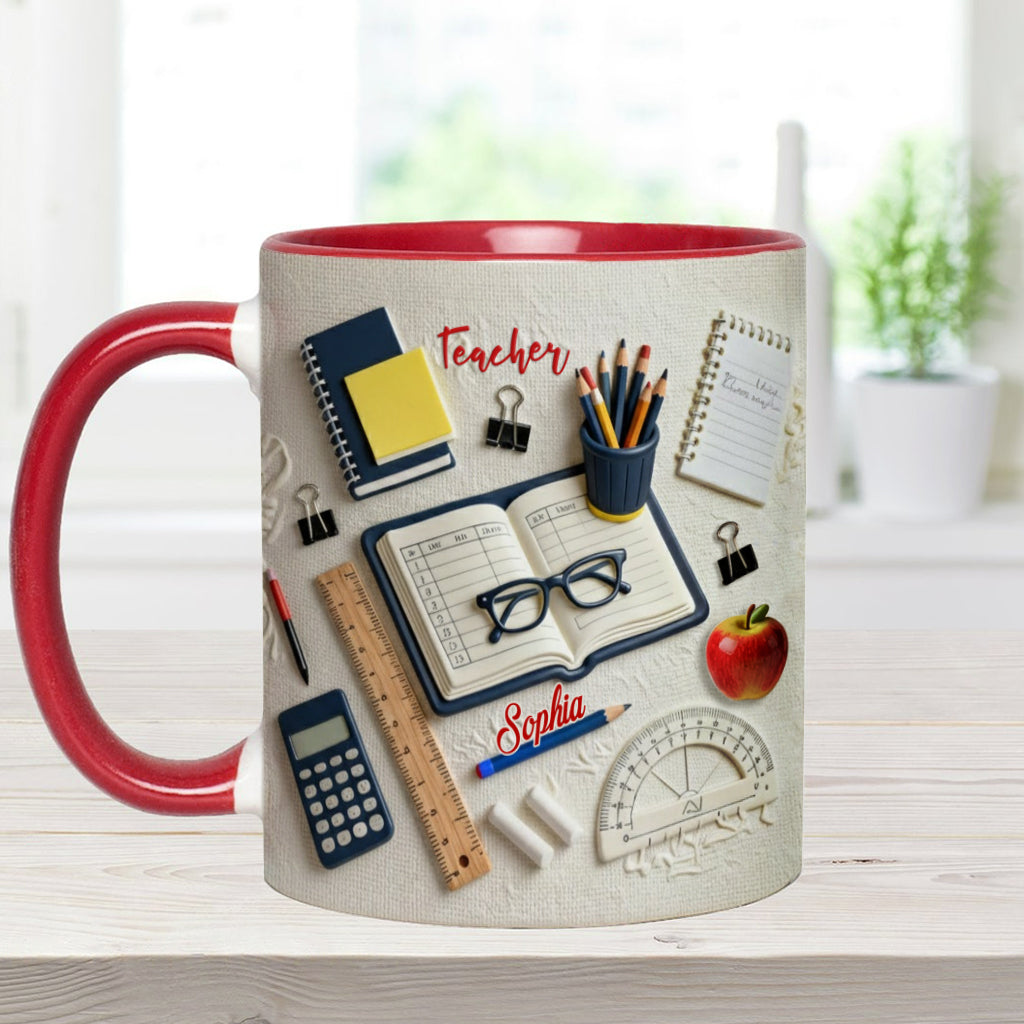Lehrerleben – Personalisierte Tasse mit Lehrermotiv