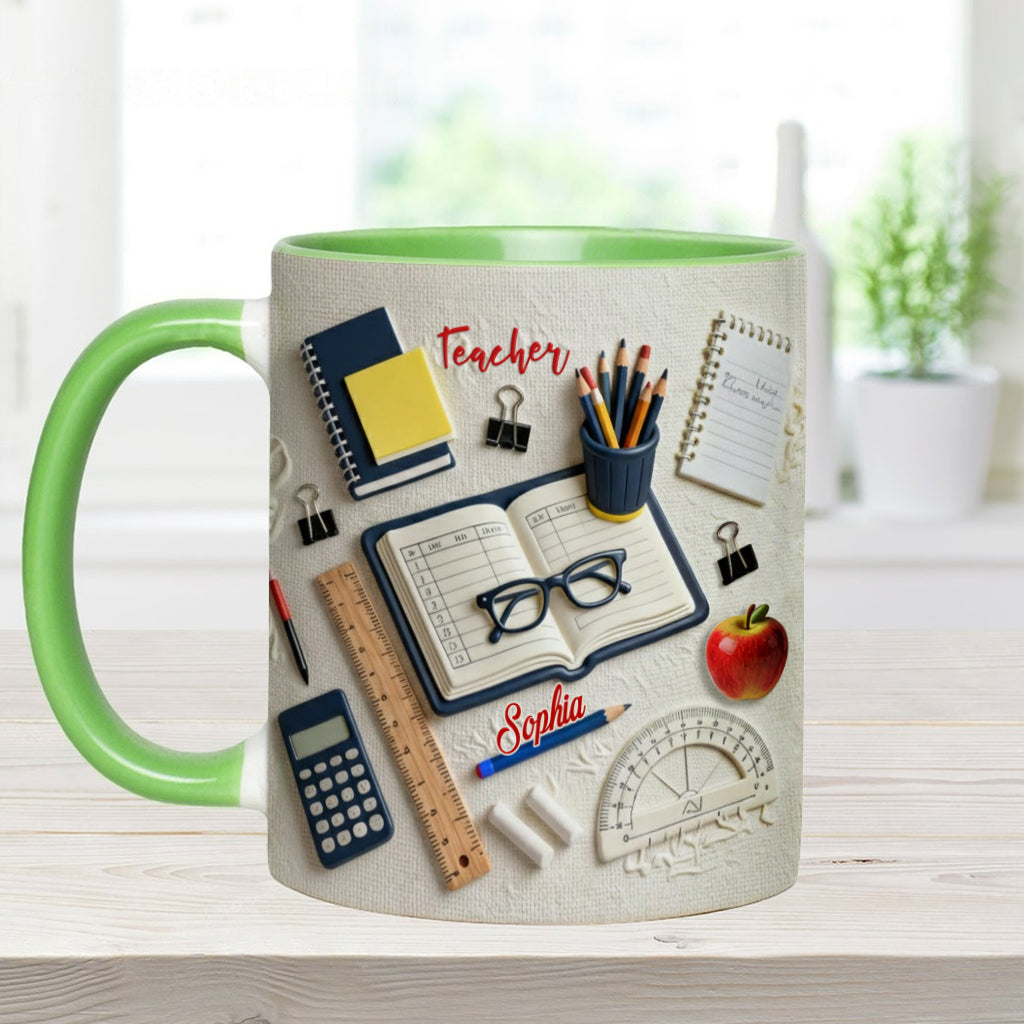 Lehrerleben – Personalisierte Tasse mit Lehrermotiv