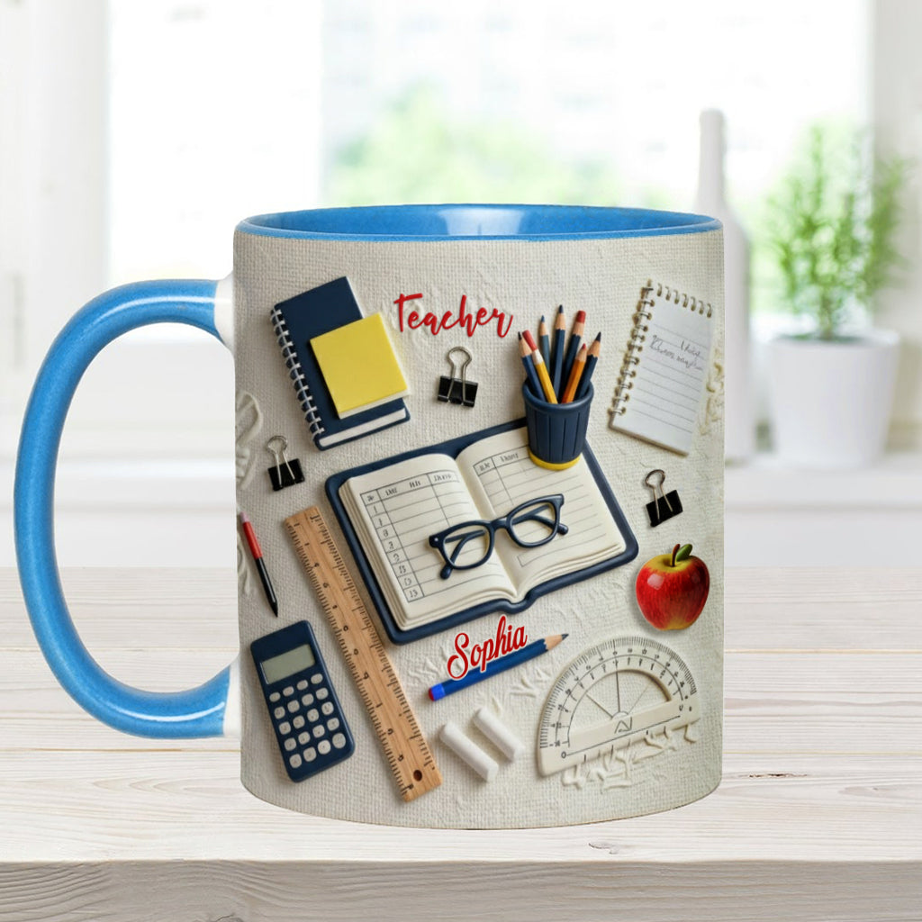 Lehrerleben – Personalisierte Tasse mit Lehrermotiv