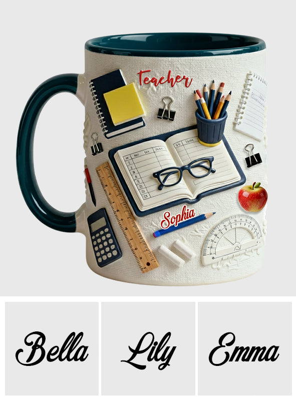 Lehrerleben – Personalisierte Tasse mit Lehrermotiv