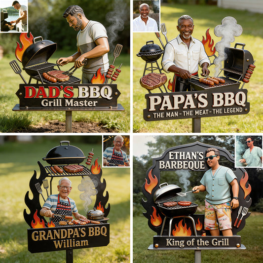 Panneau Métallique Personnalisé pour BBQ - Papi Papa