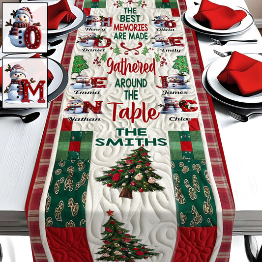 Joyeux Noël - Chemin de table familial personnalisé
