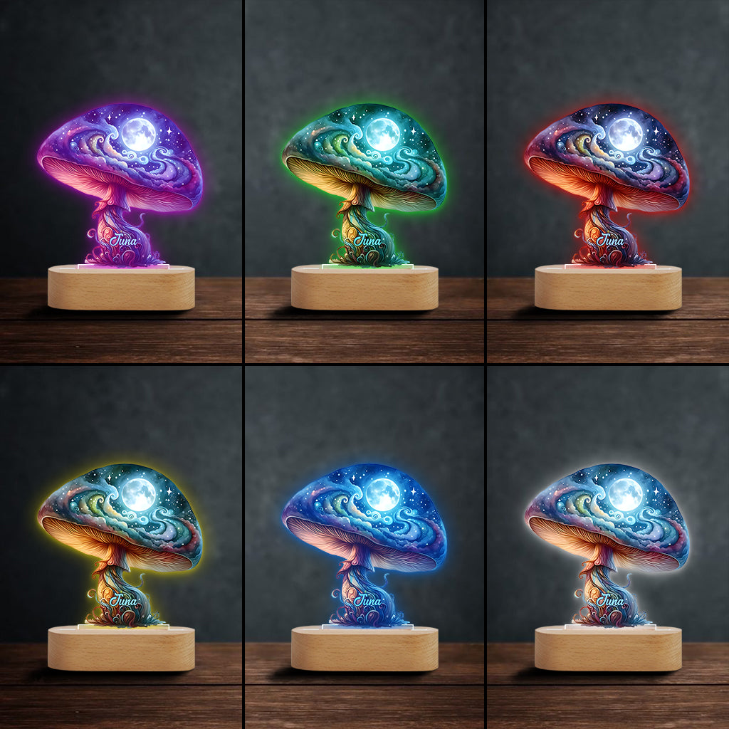 Socle lumineux personnalisé en forme de champignon - Nuit Magique