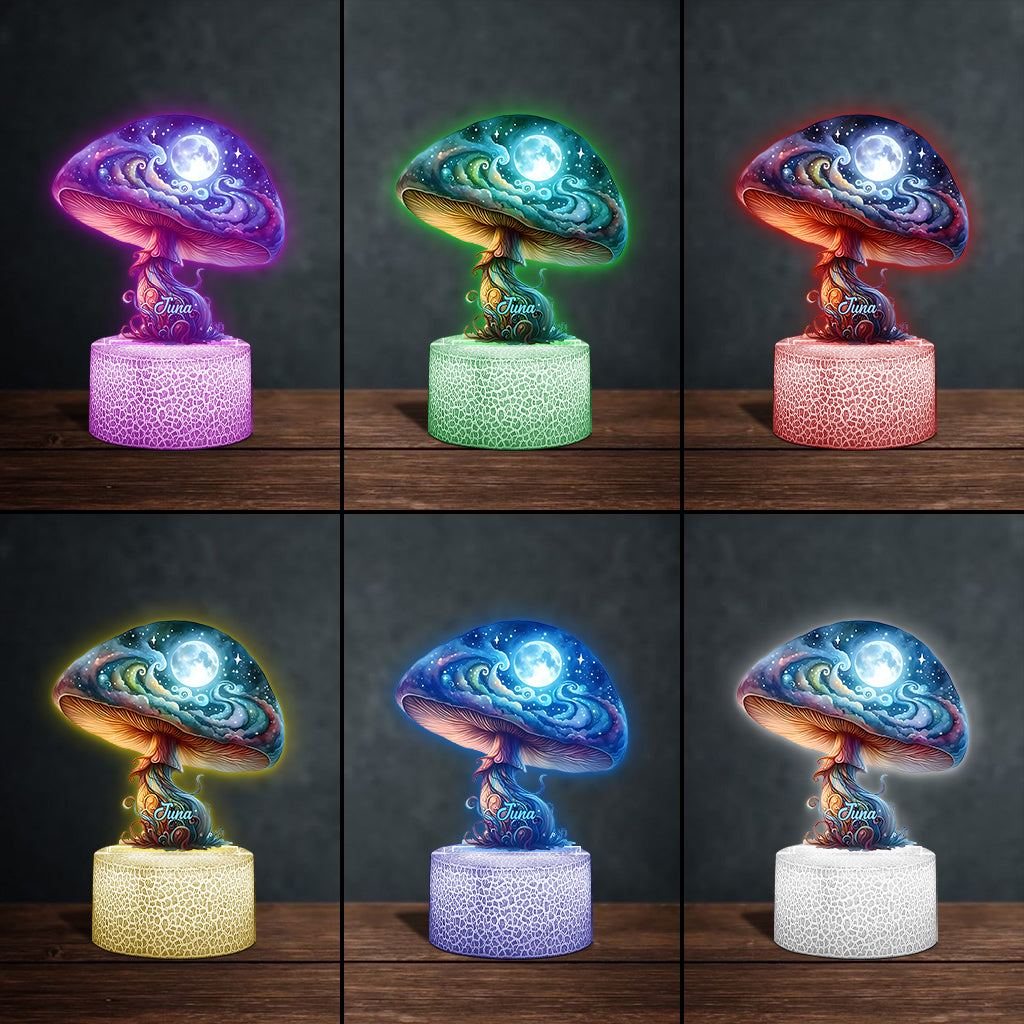 Socle lumineux personnalisé en forme de champignon - Nuit Magique