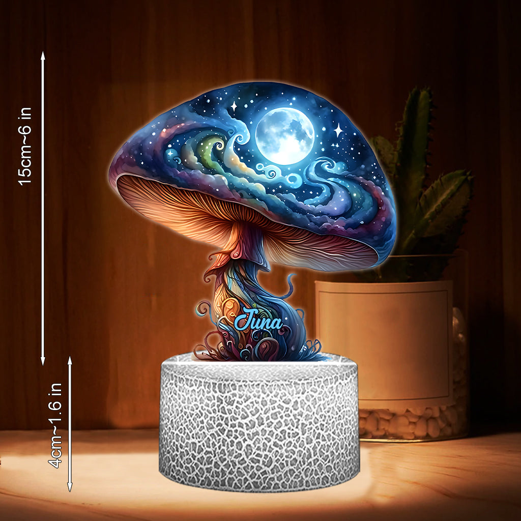Socle lumineux personnalisé en forme de champignon - Nuit Magique