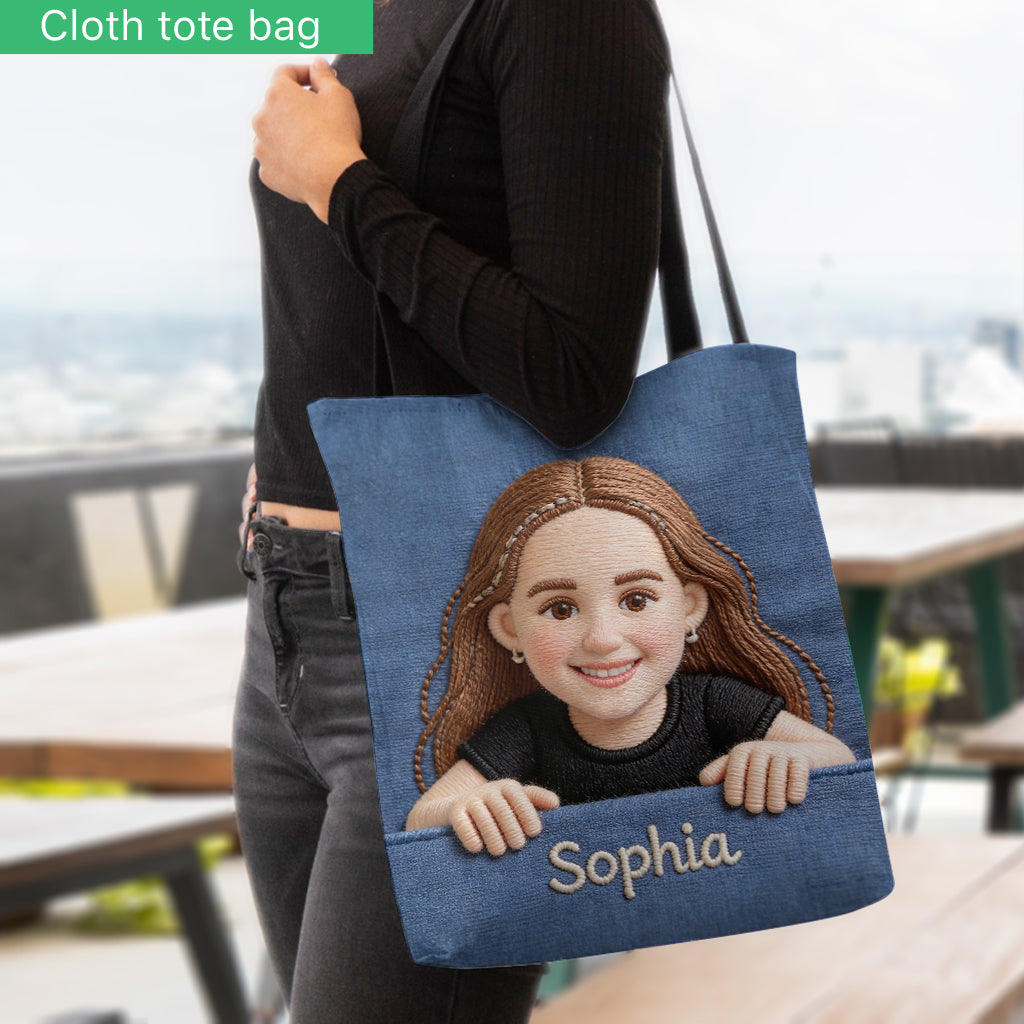 Sac fourre-tout personnalisé pour enfant avec photo au choix