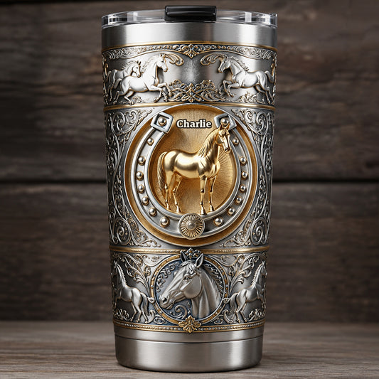 Love Horses - Personalized Horse Tumbler