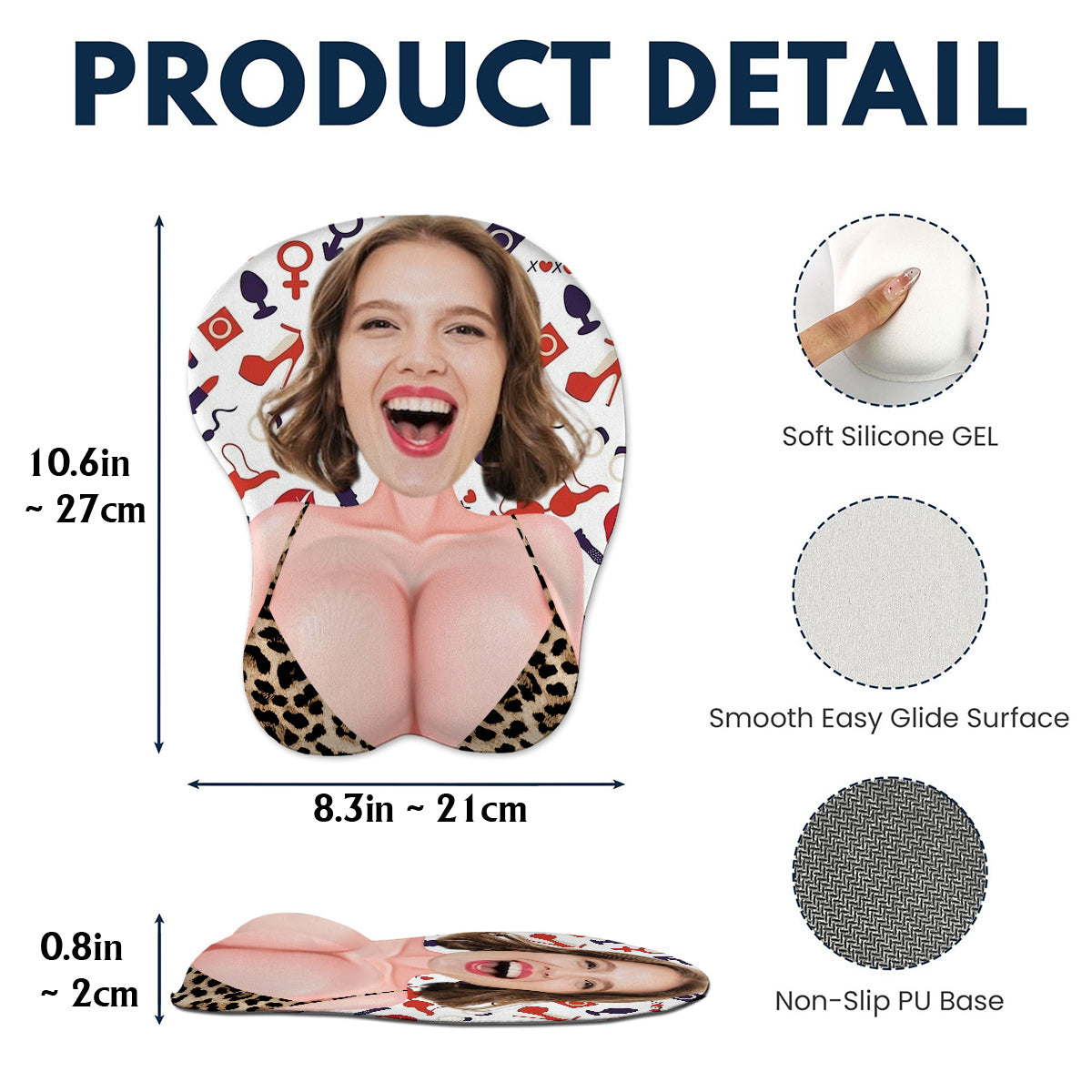 Custom Face Naughty & Funny 3D Mouse Pad - For Boyfriend, Friends,.. - Personalized Couple 3D Mouse Pad