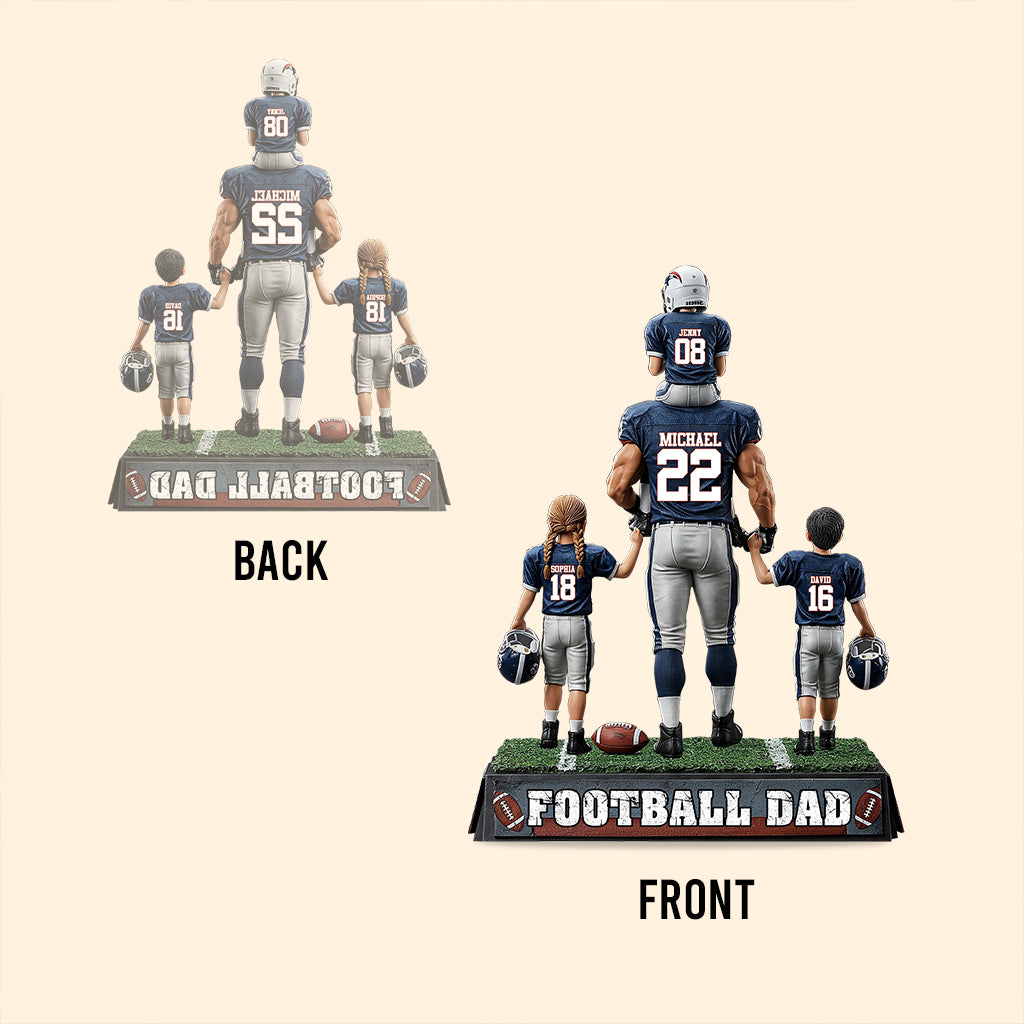 Papa Footballeur - Plaque acrylique personnalisée en forme de ballon de football
