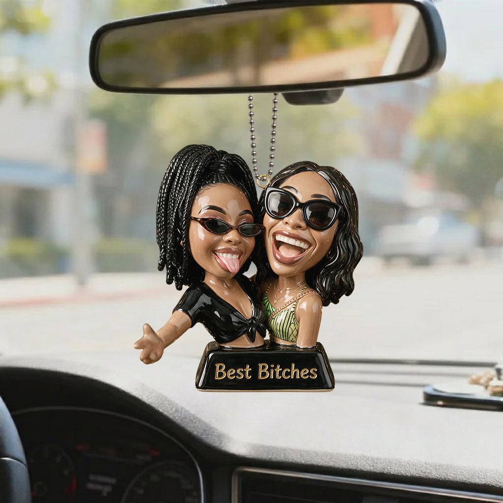 Funny Gifts For Friends - Caricature Style - Personalized Bestie Premium 3D Ornament