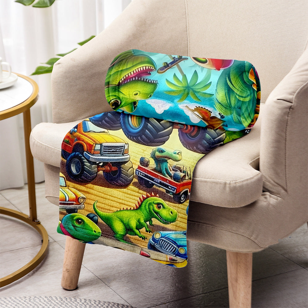 Gemütliche Dinosaurier-Truck-Kinderdecke