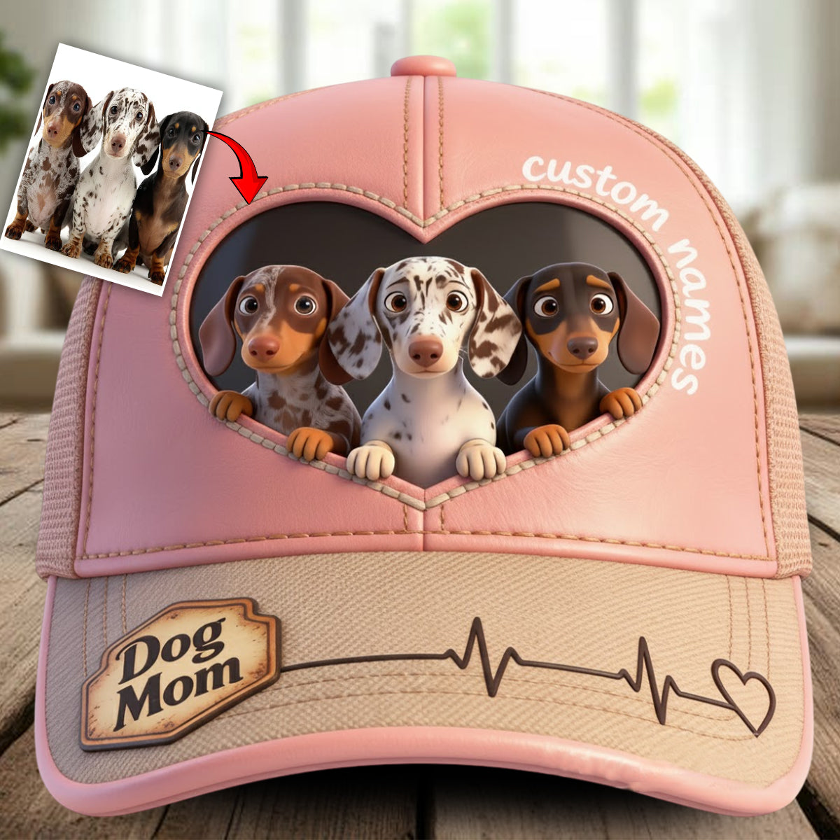Individuell gestaltbar mit Foto – Personalisierte klassische Hunde-Kappe