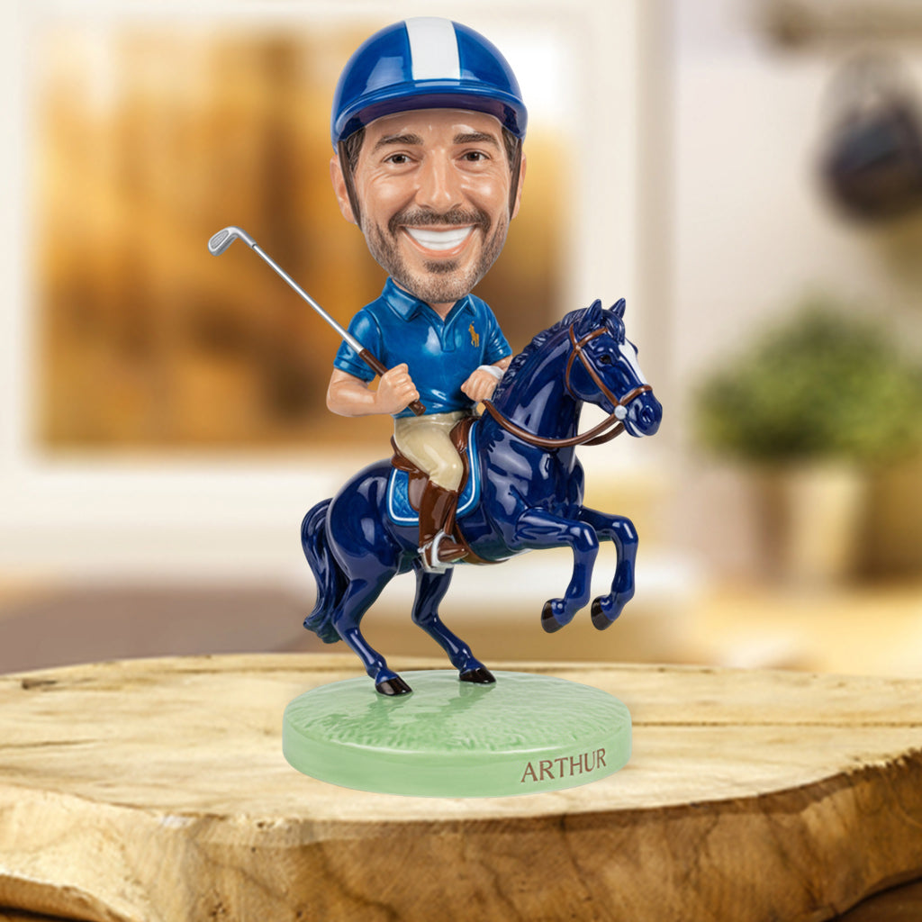 Reiten, Golf spielen – personalisierte, individuell geformte Acrylplakette für Golfbegeisterte