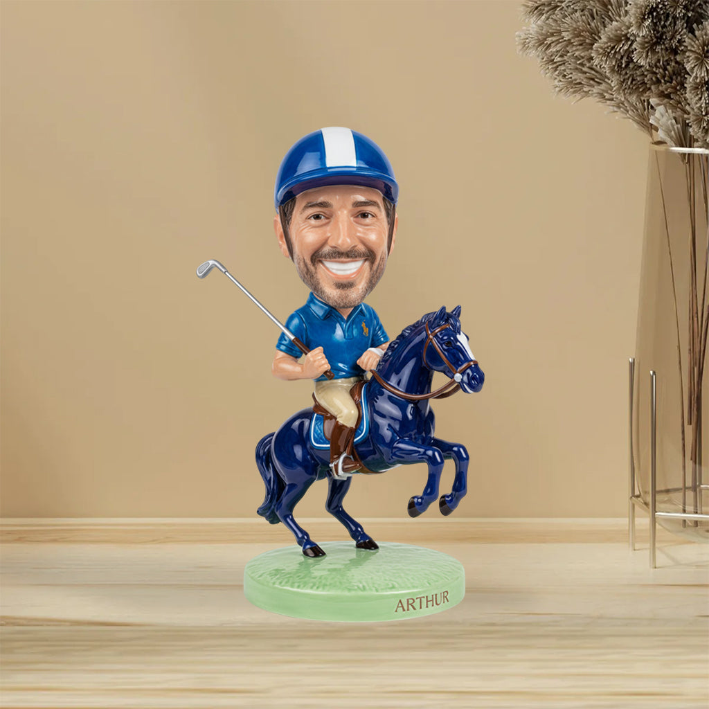 Reiten, Golf spielen – personalisierte, individuell geformte Acrylplakette für Golfbegeisterte
