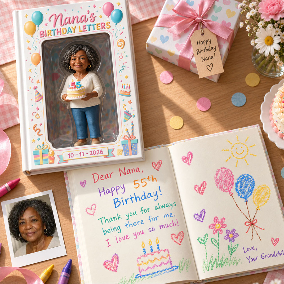 Birthday Wishes Book, Birthday Letters - Personalized Birthday Leather Journal
