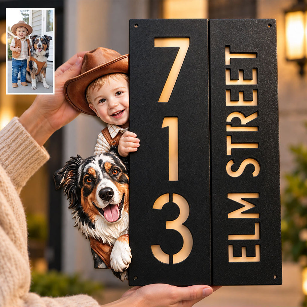 Welcome Home - Personalized Kid 3D Printed Cut Metal Sign
