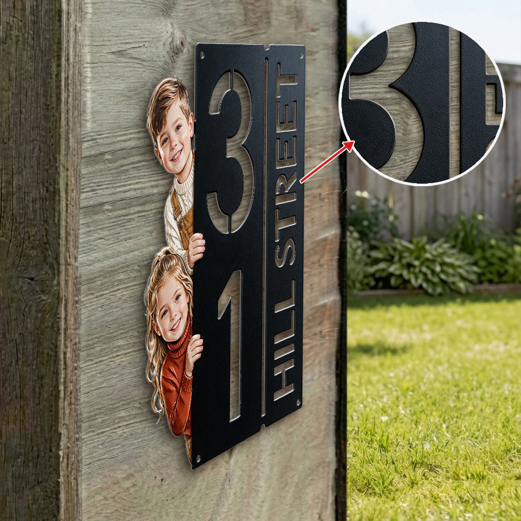 Welcome Home - Personalized Kid 3D Printed Cut Metal Sign