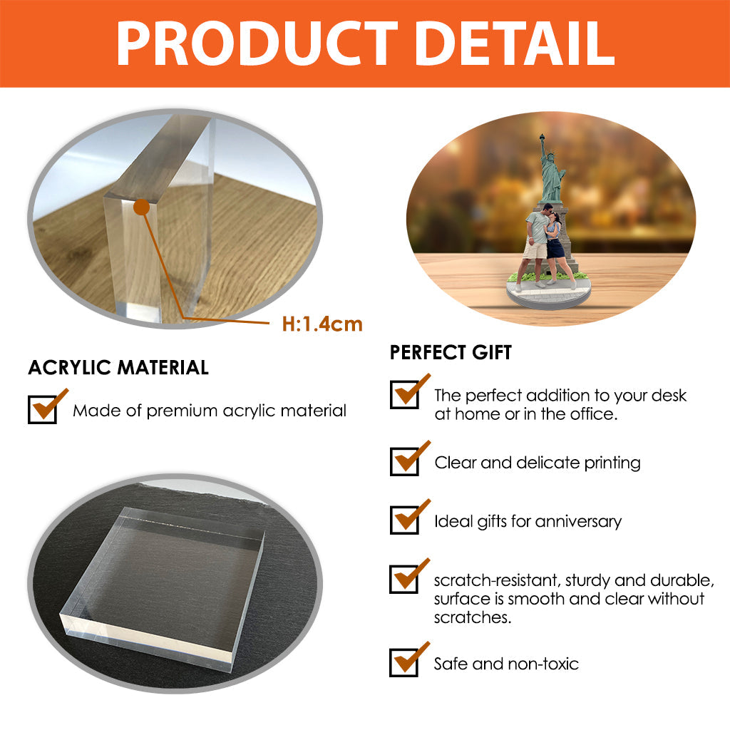 Any Photo Perfect Gift For Couple - Personalized Couple Custom Shaped Acrylic Plaque