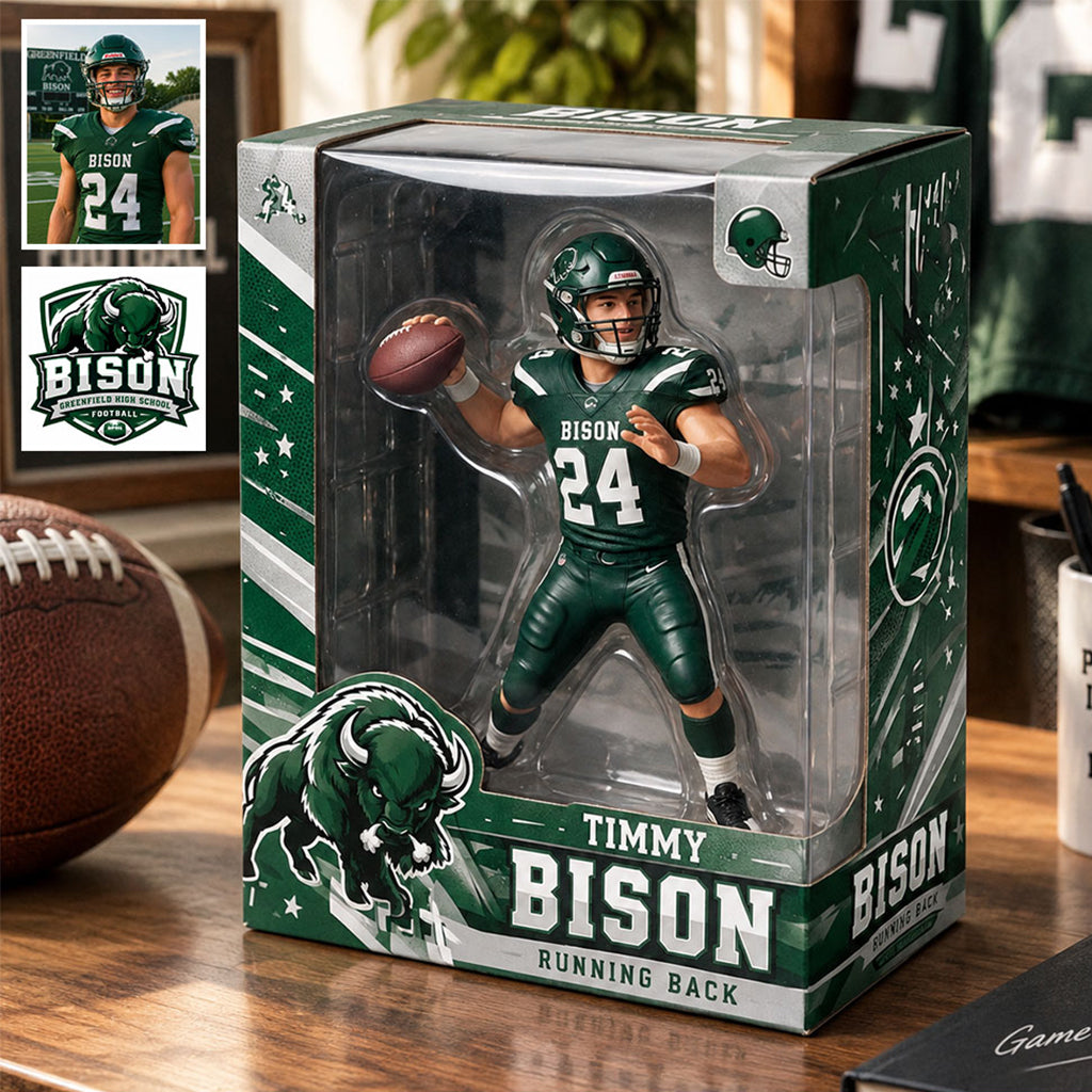 Custom From Any Photo - Personalized Football Acrylic Display Box