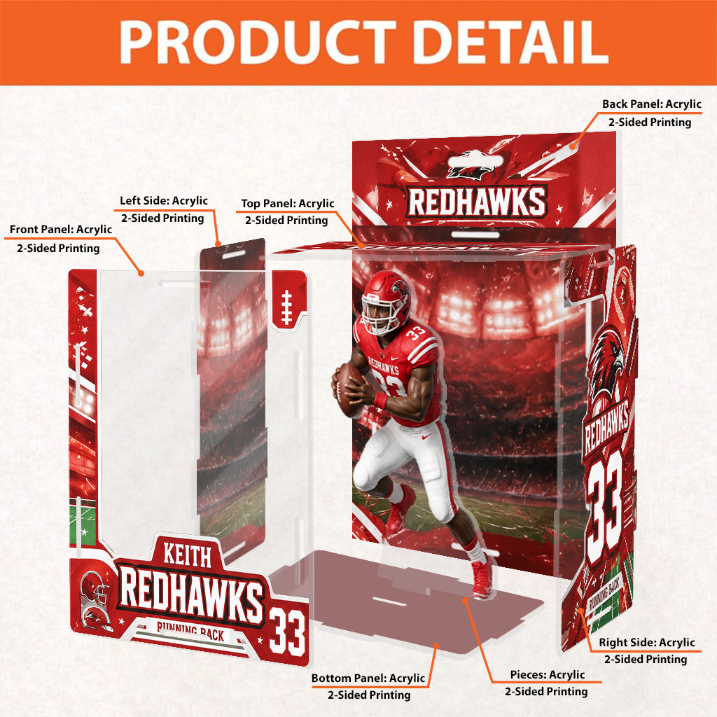 Custom From Any Photo - Personalized Football Acrylic Display Box