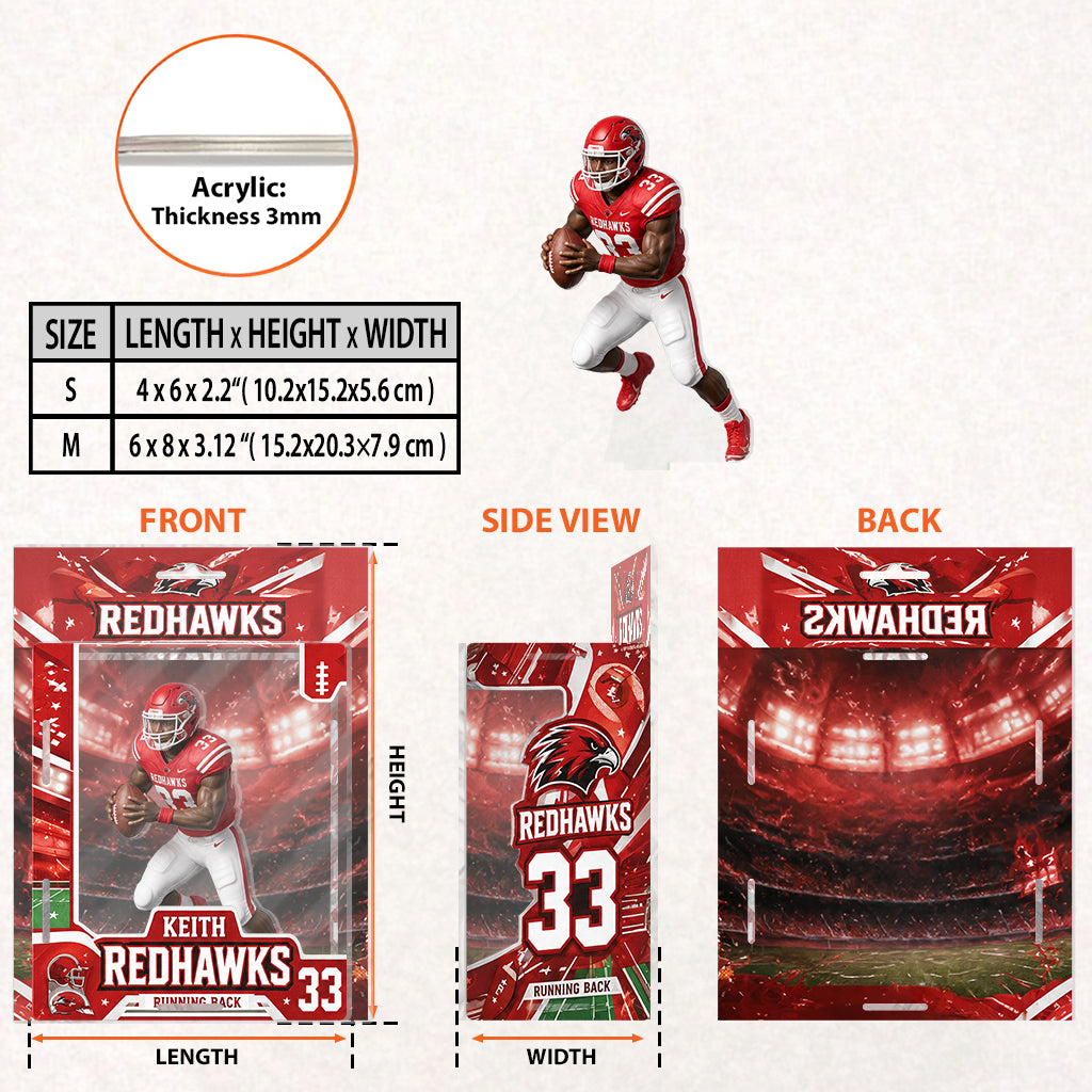 Custom From Any Photo - Personalized Football Acrylic Display Box