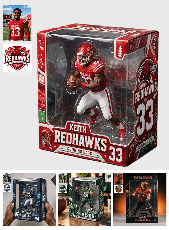 Custom From Any Photo - Personalized Football Acrylic Display Box