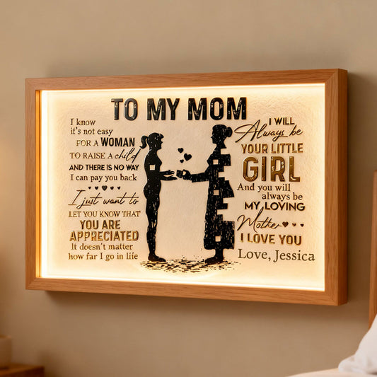 À ma maman - Panneau lumineux LED personnalisé en acrylique