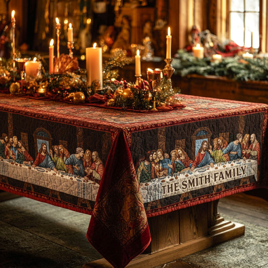 La Cène - Nappe familiale personnalisée
