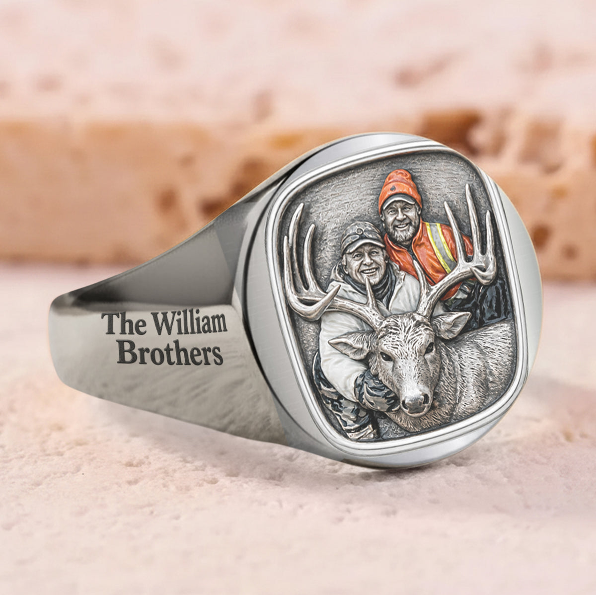 Born To Hunt - Personalized Hunting Signet Ring