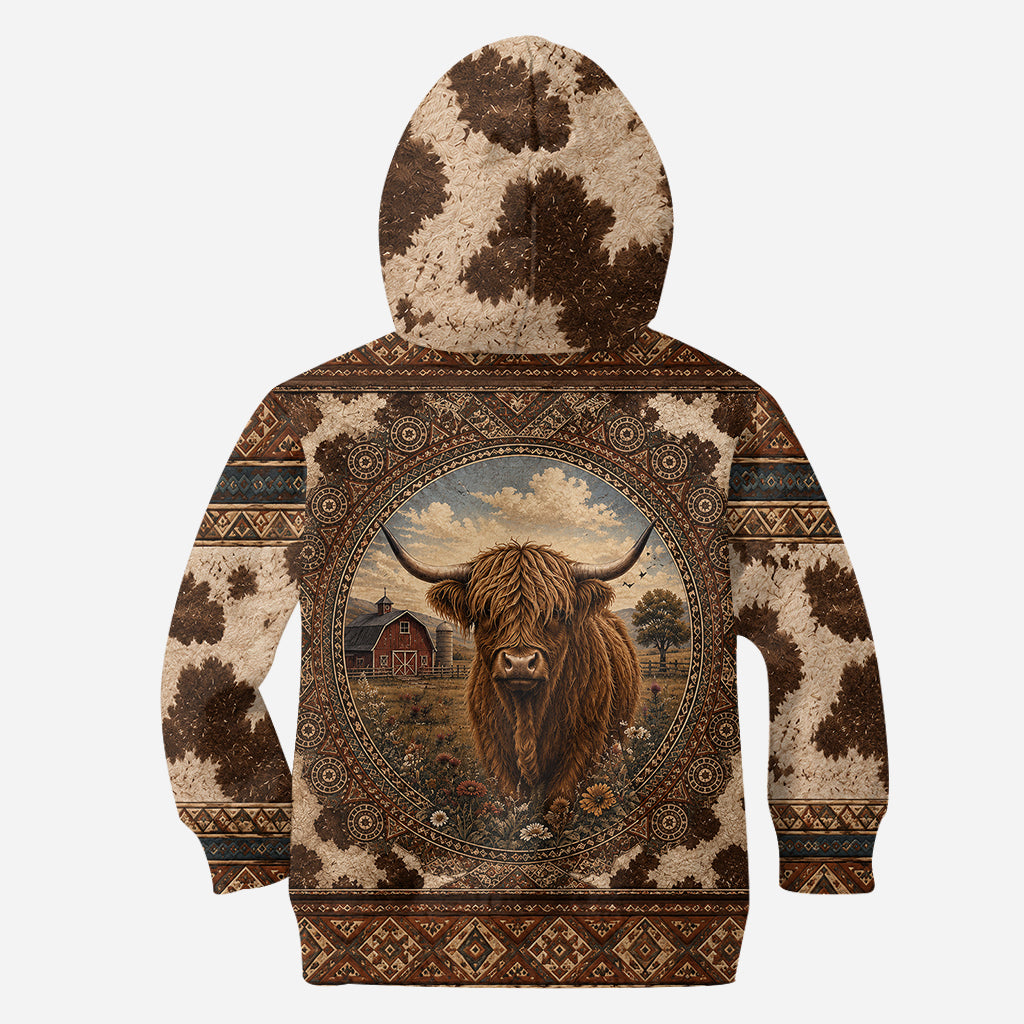Highland Cow Farm - Personalisierte Highland Cow All Over Shirt