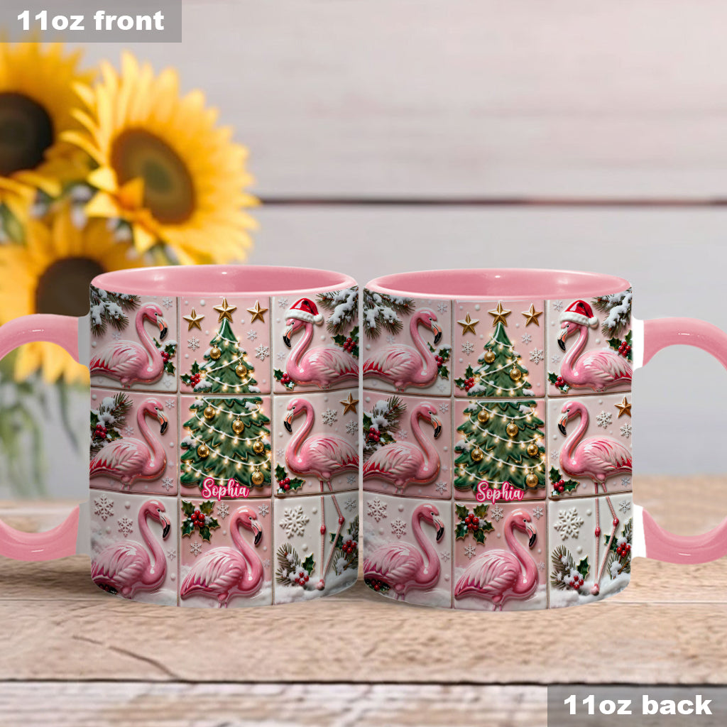Mug personnalisé « Love Flamingo » avec motif flamant rose