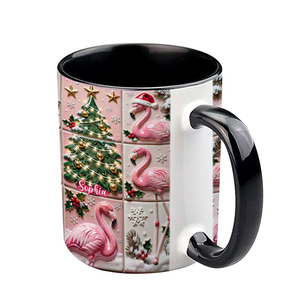 Mug personnalisé « Love Flamingo » avec motif flamant rose