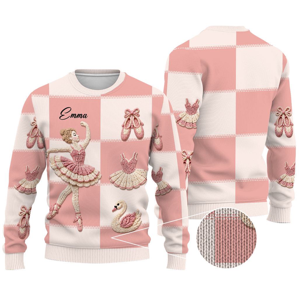 Love Ballet - Personalized Ballet Cardigan Sweater