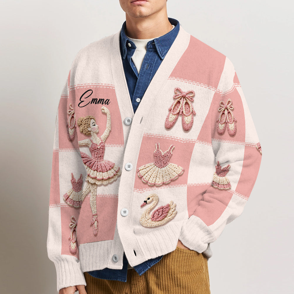 Love Ballet - Personalized Ballet Cardigan Sweater