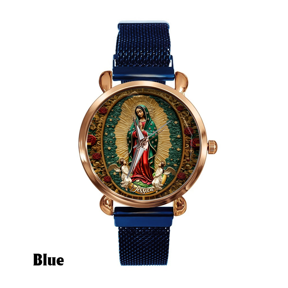 Notre-Dame de Guadalupe - Montre-bracelet chrétienne personnalisée pour femme