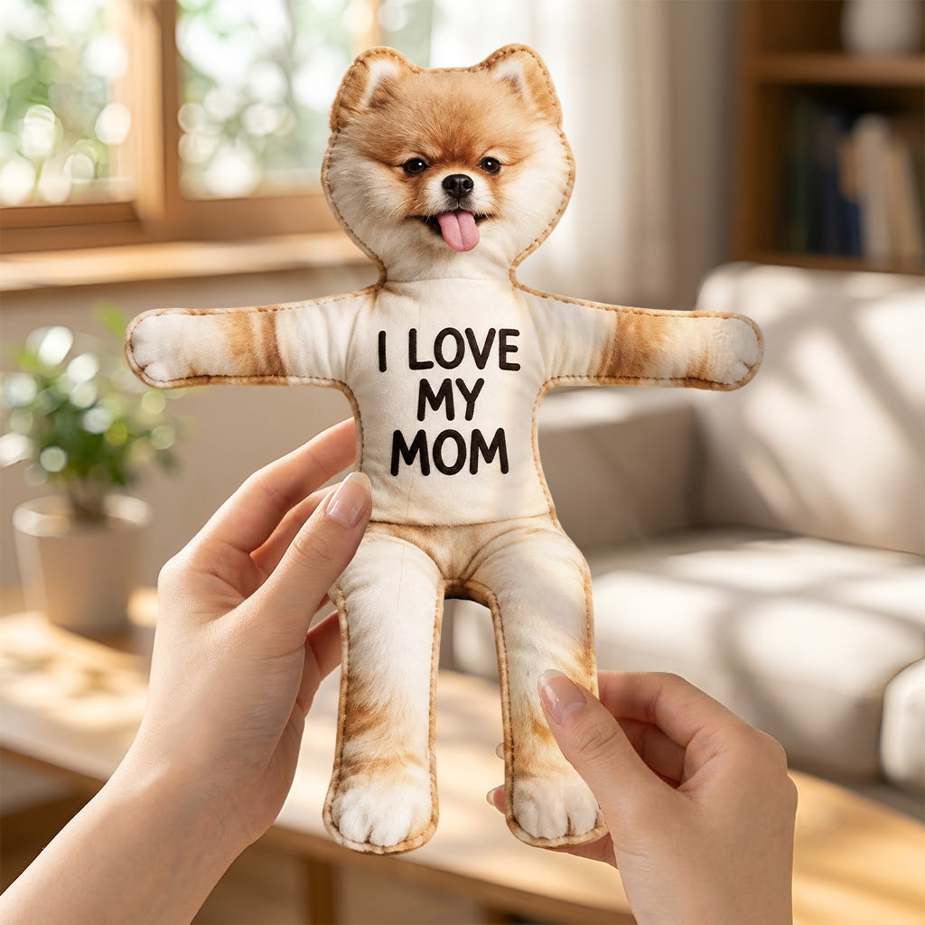 Funny Doll From Any Photo - Personalized Dog Posable Plush Doll