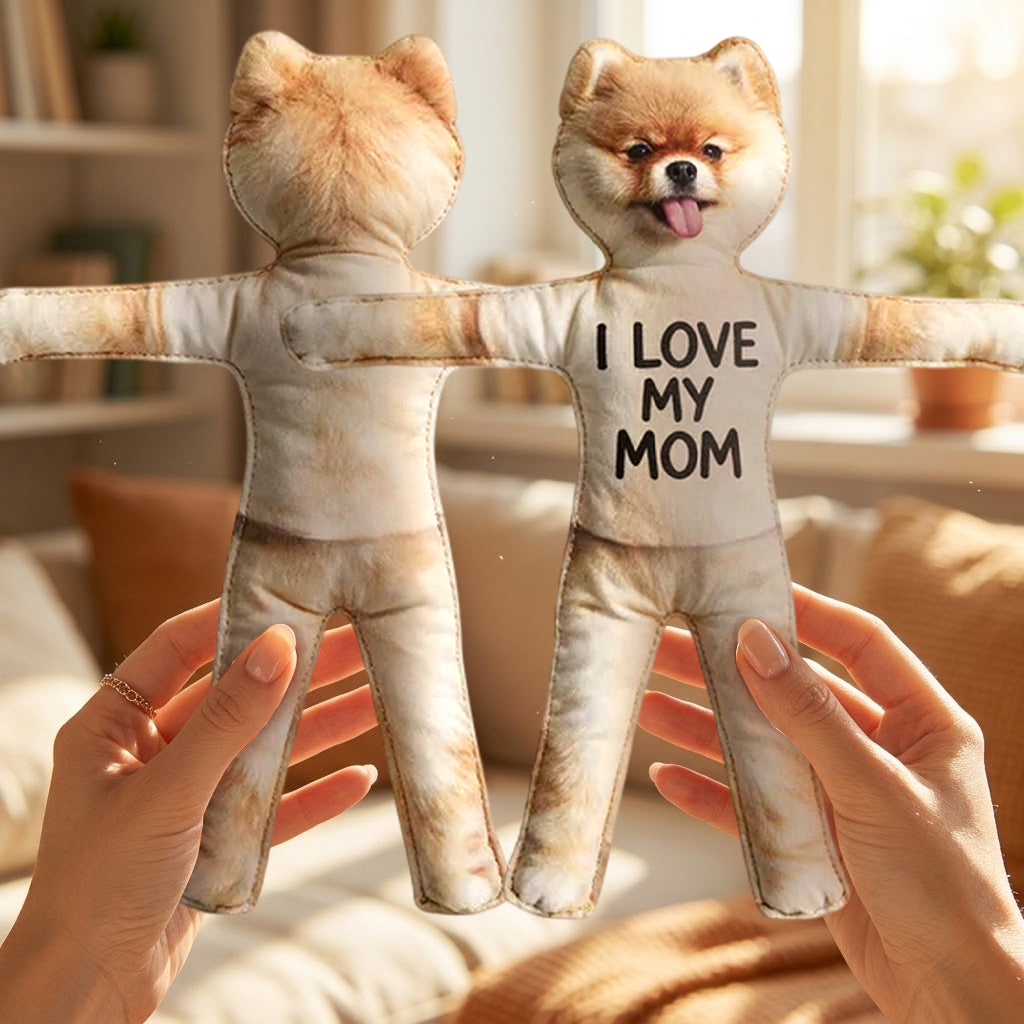 Funny Doll From Any Photo - Personalized Dog Posable Plush Doll