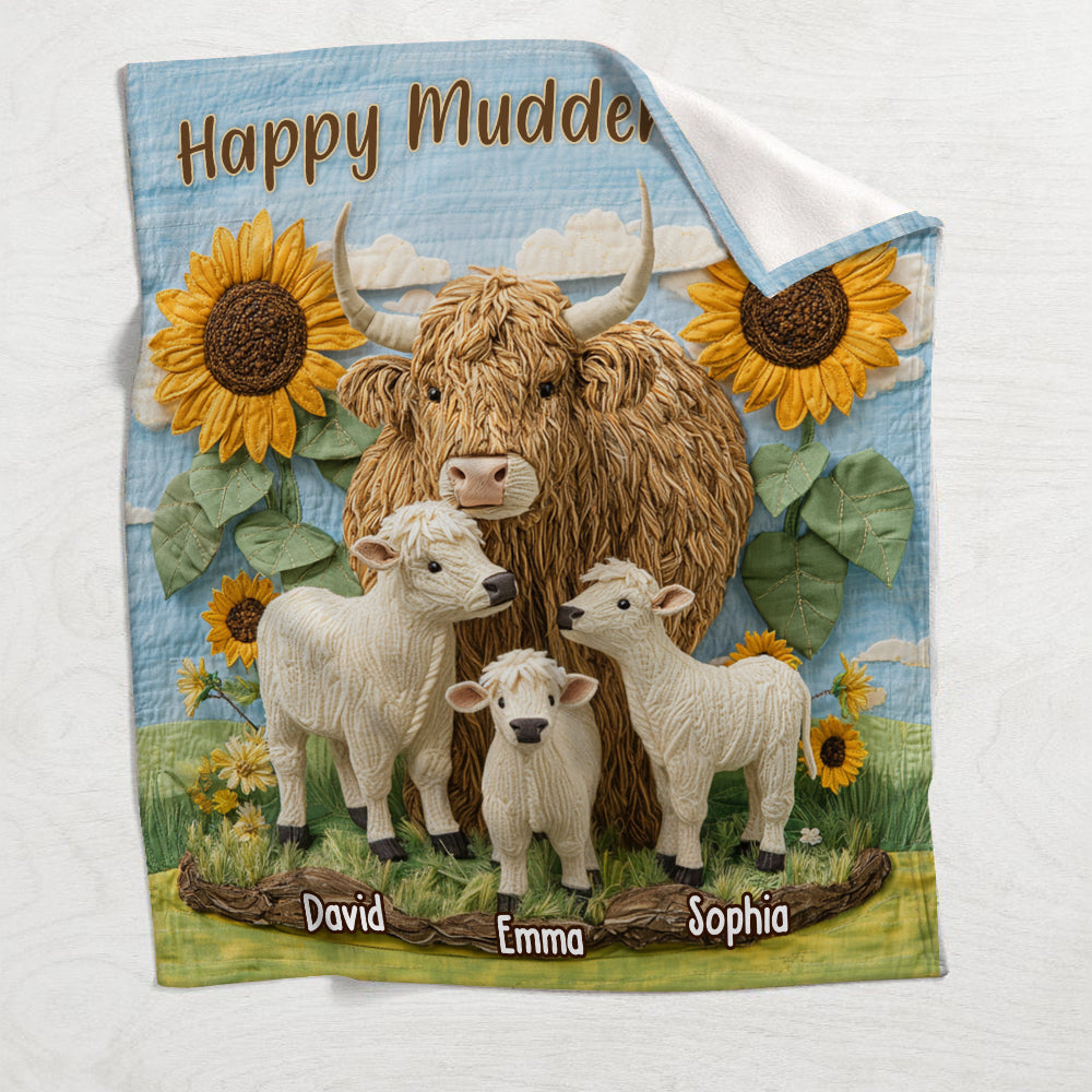 Happy Mudder's Day - Personalized Mother Blanket